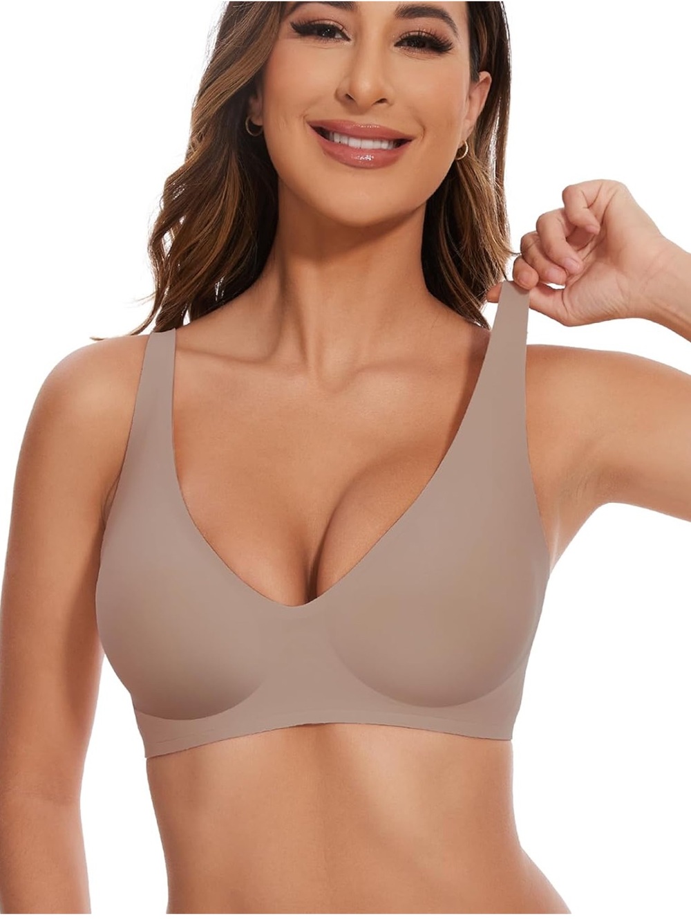 Seamless Convertible Back Bra - Taupe 3XL